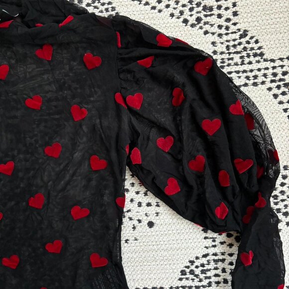 Lazy Oaf Heart Mesh Bodysuit - Picture 3 of 3